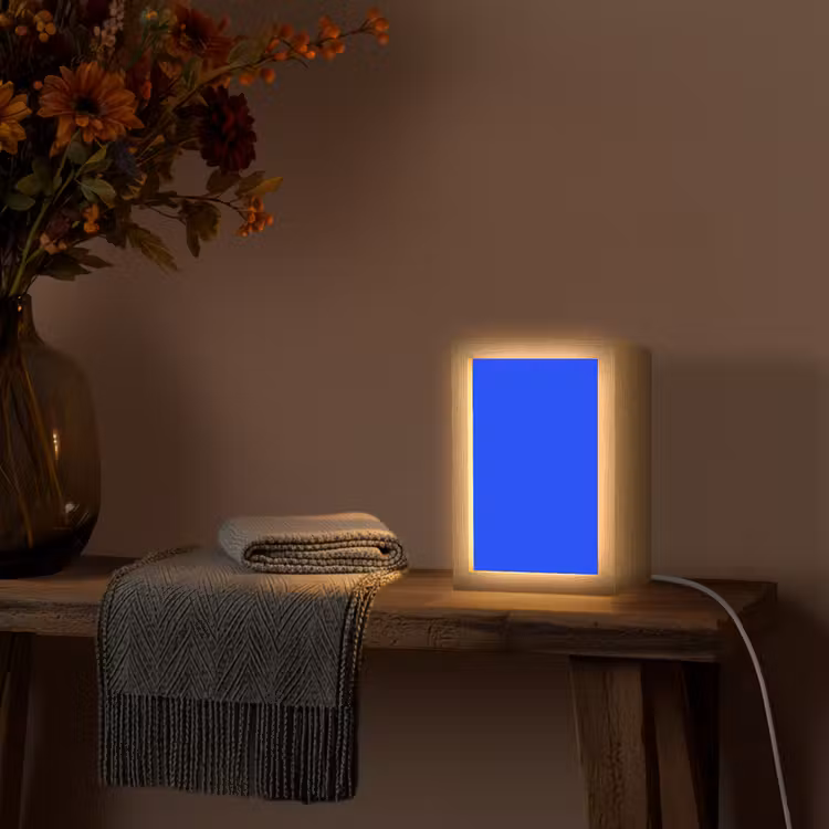 Electric - Blue - Blauw Light Box met kabel (Tafellamp) klein 925 -sfeer4