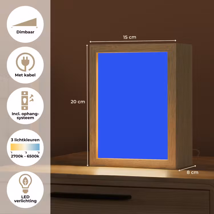 Electric - Blue - Blauw Light Box met kabel (Tafellamp) klein 925 -USP_NL