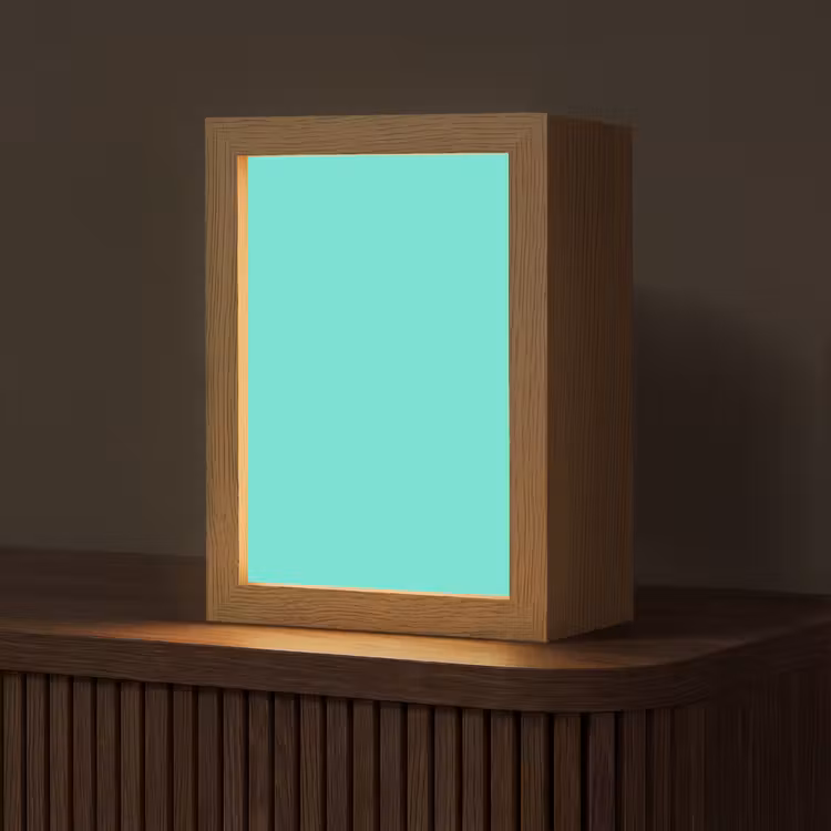 Electric - Cyan - Turkoois Light Box met kabel (Tafellamp) klein 925 -z3d_website