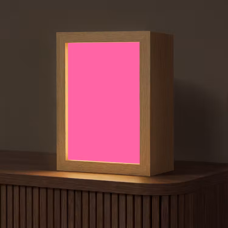 Electric - Magenta - Roze Light Box met kabel (Tafellamp) klein 925 -z3d_website