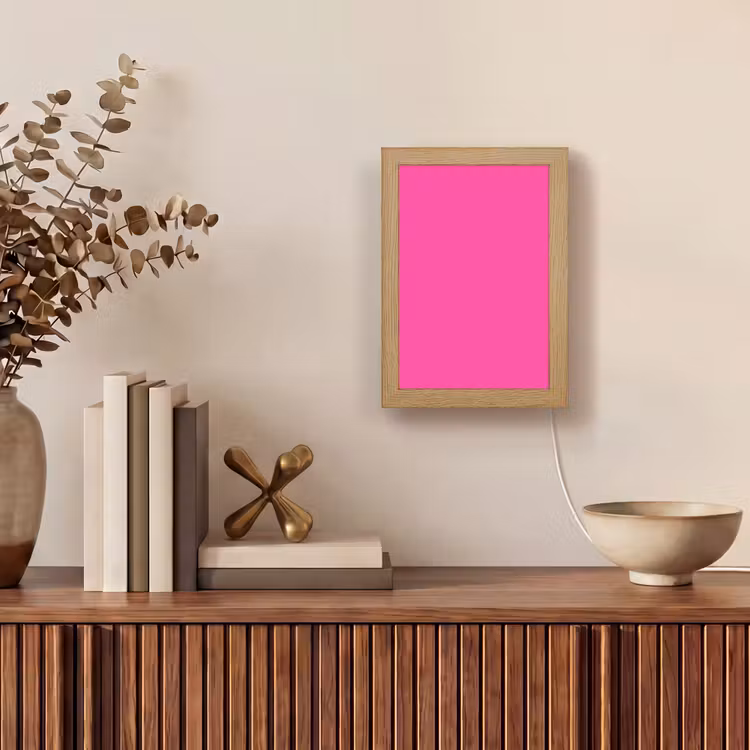 Electric - Magenta - Roze Light Box met kabel (Tafellamp) klein 925 -sfeer2