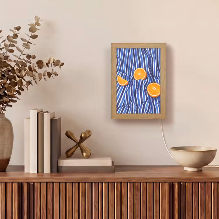 Tafellamp - Eten - Fruit - Oranje - Eten - Fruit - Oranje Light Box met kabel (Tafellamp) klein