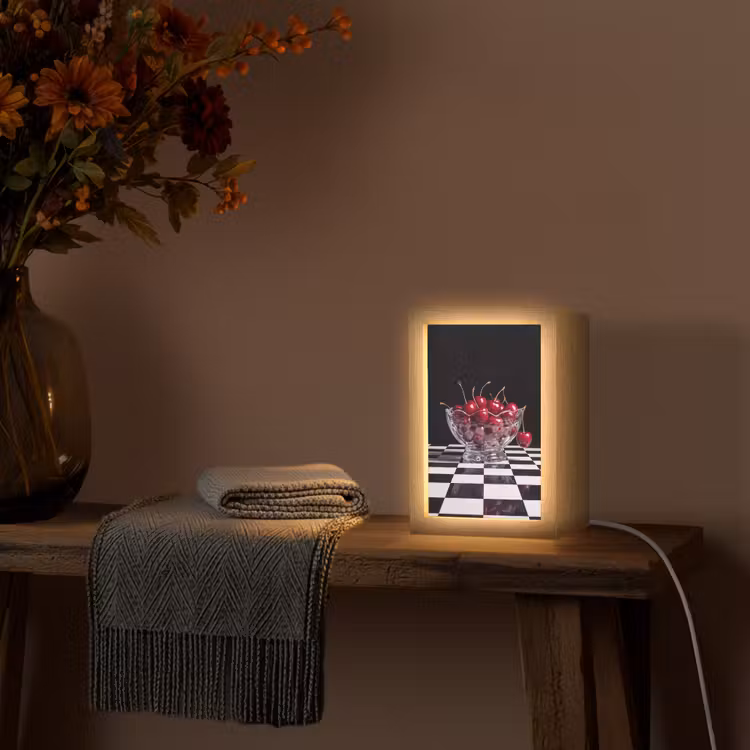 Tafellamp - Eten - Kersen - Rood - Eten - Kersen - Rood Light Box met kabel (Tafellamp) klein