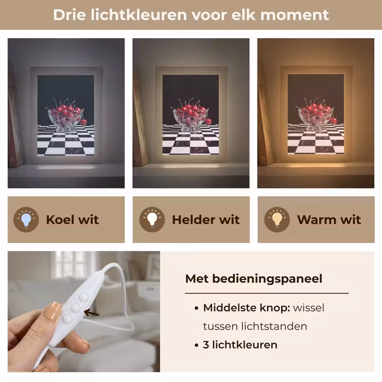 Tafellamp - Eten - Kersen - Rood - Eten - Kersen - Rood Light Box met kabel (Tafellamp) klein