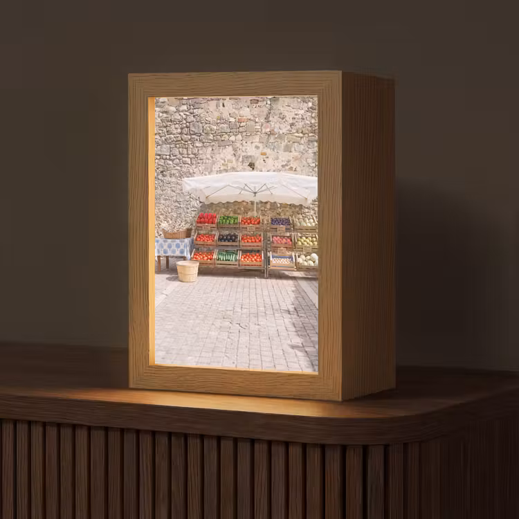 Tafellamp - Eten - Markt - Vers - Eten - Markt - Vers Light Box met kabel (Tafellamp) klein