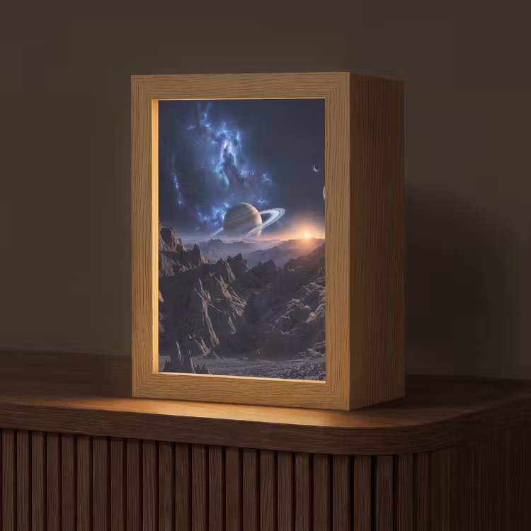 Fantasy - Kosmos - Landschap Light Box met kabel (Tafellamp) klein -z3d_website