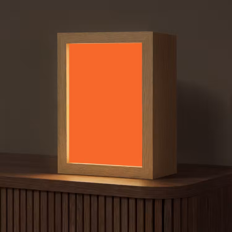 Fiery  - Tangerine - Oranje Light Box met kabel (Tafellamp) klein 925 -z3d_website