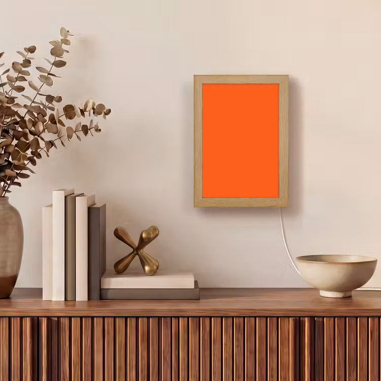 Fiery  - Tangerine - Oranje Light Box met kabel (Tafellamp) klein 925 -sfeer2