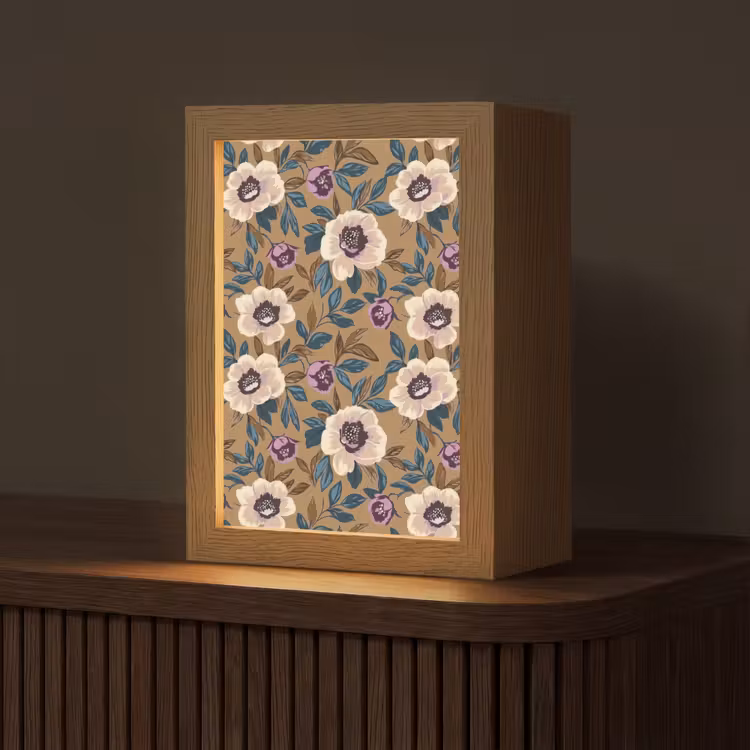 Floraal - Stilleven - Kleurrijk Light Box met kabel (Tafellamp) klein 925 -z3d_website