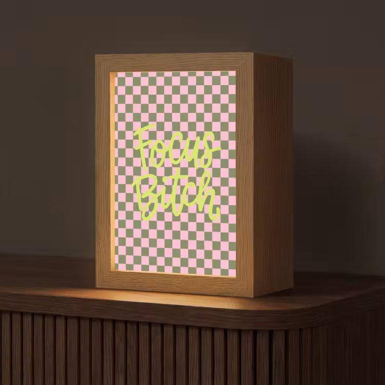 Focus - Vakken - Roze Light Box met kabel (Tafellamp) klein -z3d_website