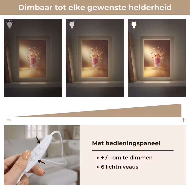 Framboos - Smoothie - Drinken - Roze Light Box met kabel (Tafellamp) klein -USP_dimbaarNL