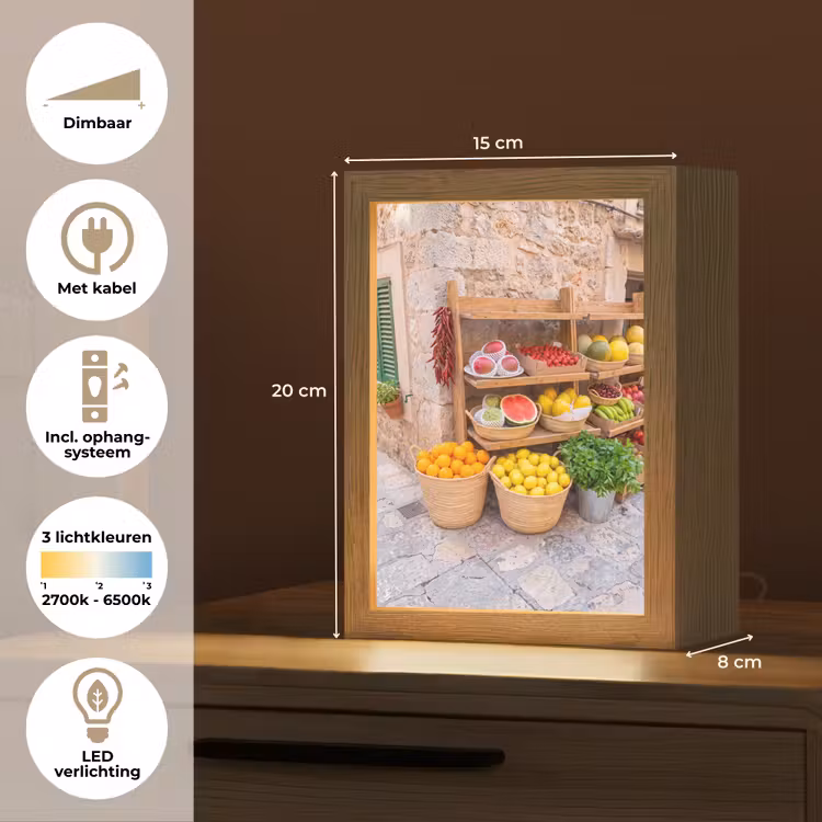 Tafellamp - Fruit - Markt - Vers - Fruit - Markt - Vers Light Box met kabel (Tafellamp) klein