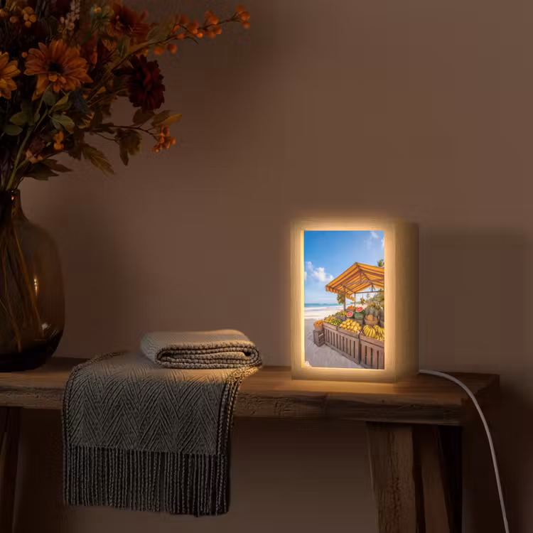 Tafellamp - Fruit - Strand - Tropisch - Fruit - Strand - Tropisch Light Box met kabel (Tafellamp) klein