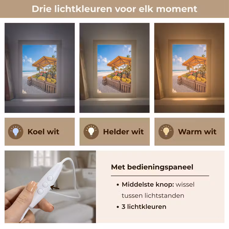 Tafellamp - Fruit - Strand - Tropisch - Fruit - Strand - Tropisch Light Box met kabel (Tafellamp) klein
