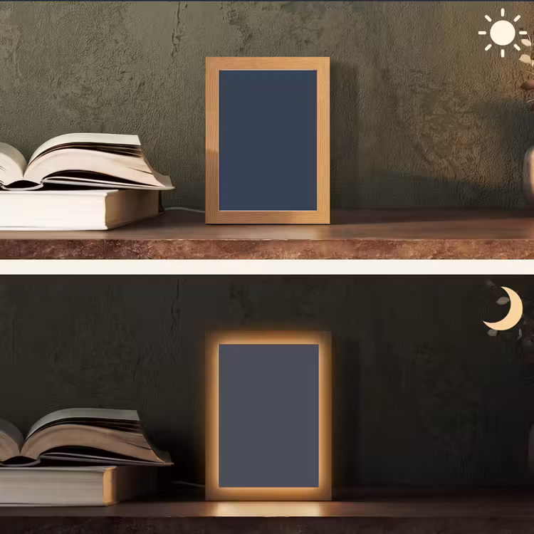 Geldersblauw - Blauw - Klassiek Light Box met kabel (Tafellamp) klein 925 -sfeer3