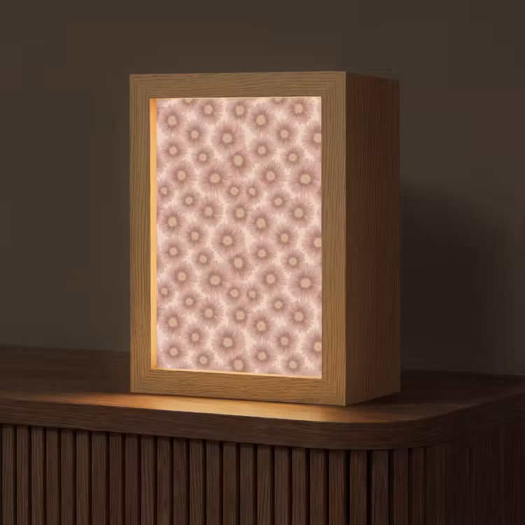 Gerbera - Bloemen - Roze Light Box met kabel (Tafellamp) klein 925 -z3d_website