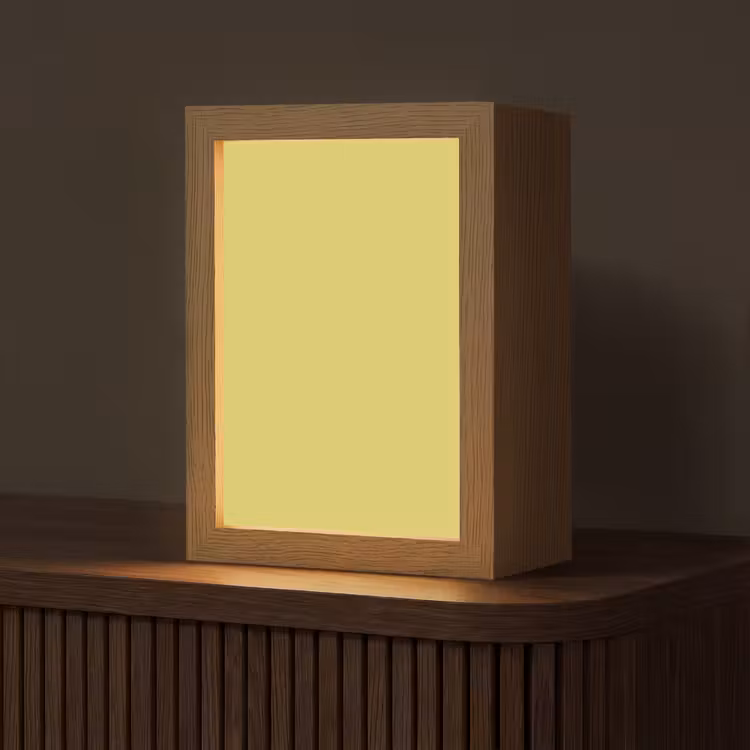 Golden - Ochre - Geel Light Box met kabel (Tafellamp) klein 925 -z3d_website