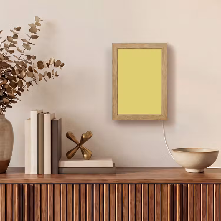 Golden - Ochre - Geel Light Box met kabel (Tafellamp) klein 925 -sfeer2