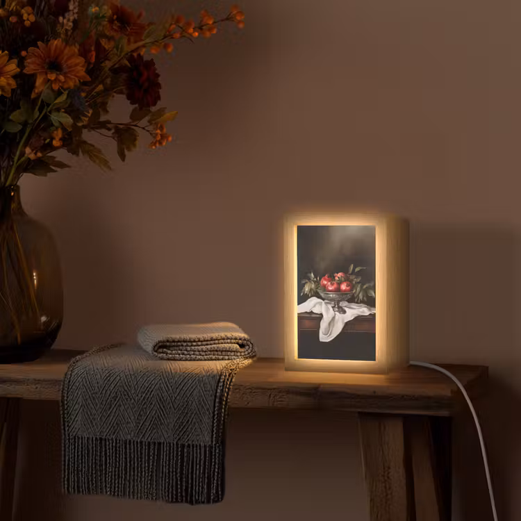 Granaatappels - Klassiek - Vintage Light Box met kabel (Tafellamp) klein -sfeer4