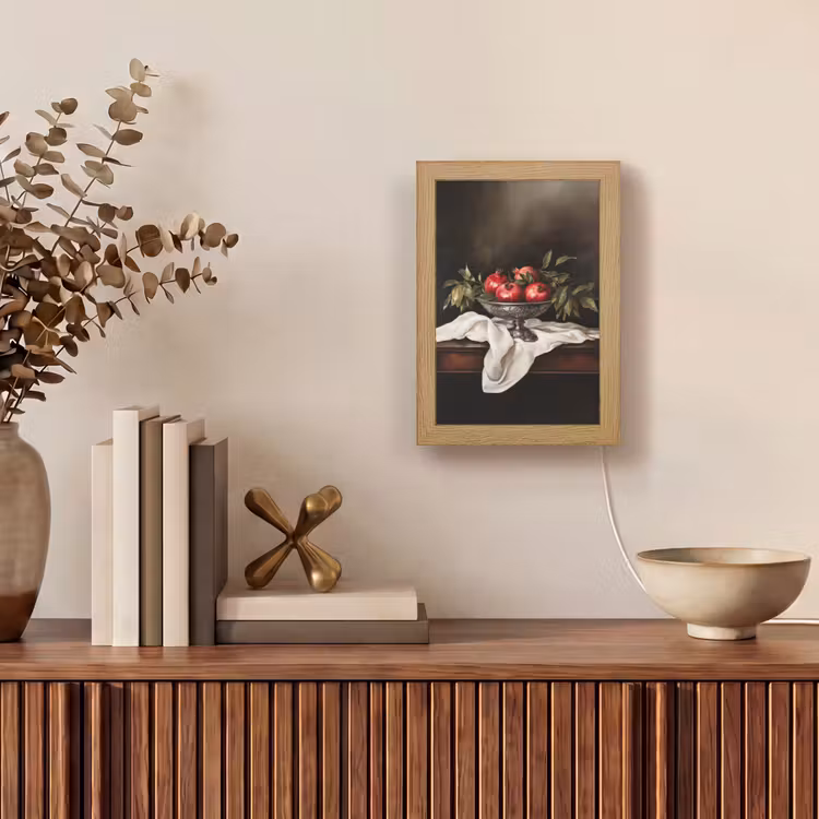 Granaatappels - Klassiek - Vintage Light Box met kabel (Tafellamp) klein -sfeer2