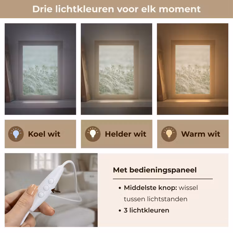 Grassen - Minimalistisch - Groen Light Box met kabel (Tafellamp) klein -USP_lichtkleurNL