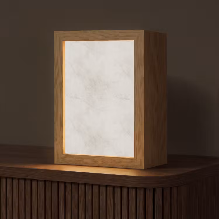 Grijs - Marmer - Aders Light Box met kabel (Tafellamp) klein 925 -z3d_website