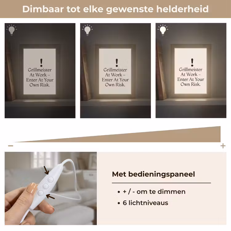 Grill - Uitroepteken - Zwart - Tekst Light Box met kabel (Tafellamp) klein -USP_dimbaarNL