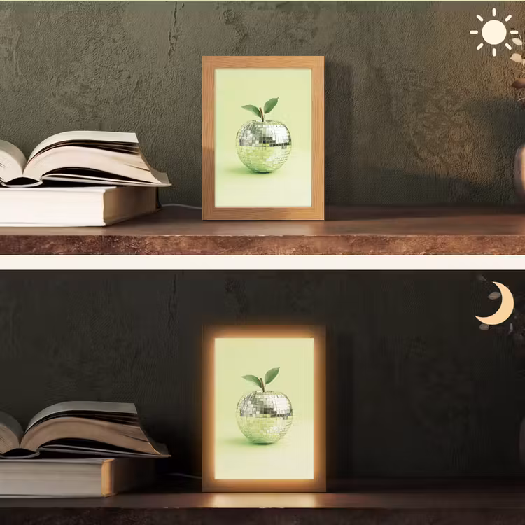 Groen - Disco - Decoratie - Appel Light Box met kabel (Tafellamp) klein -sfeer3