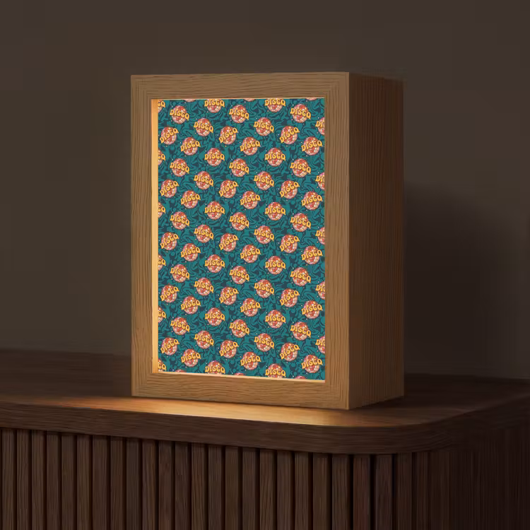 Groen - Disco - Patroon Light Box met kabel (Tafellamp) klein 925 -z3d_website