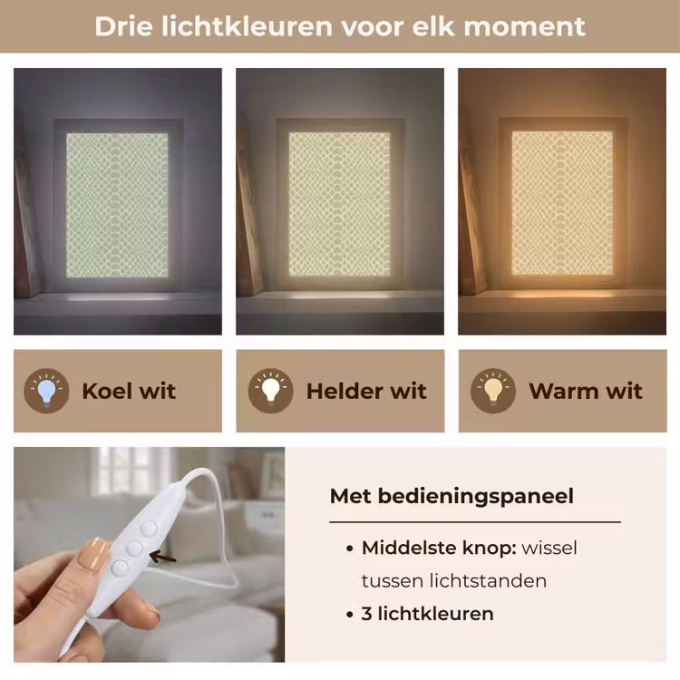 Groen - Patroon - Schubben Light Box met kabel (Tafellamp) klein 925 -USP_lichtkleurNL