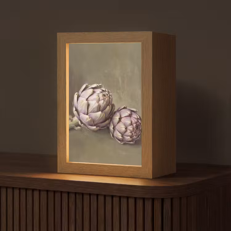 Tafellamp - Groente - Stilleven - Schilderij - Groente - Stilleven - Schilderij Light Box met kabel (Tafellamp) klein