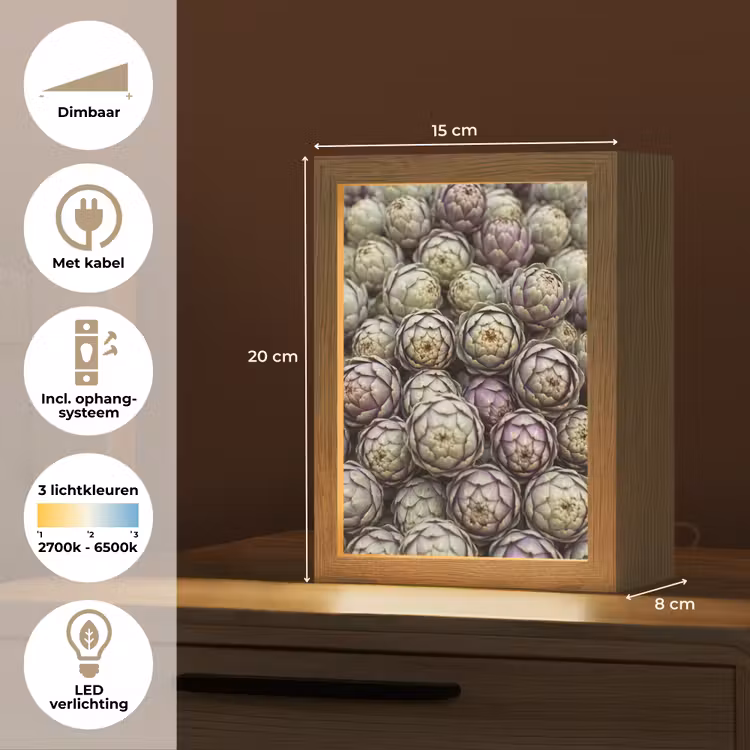 Tafellamp - Groenten - Vers - Eten - Groenten - Vers - Eten Light Box met kabel (Tafellamp) klein