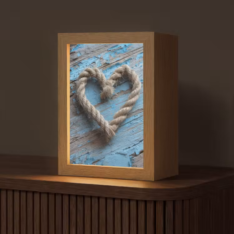 Hart - Touw - Hout - Rustiek Light Box met kabel (Tafellamp) klein -z3d_website