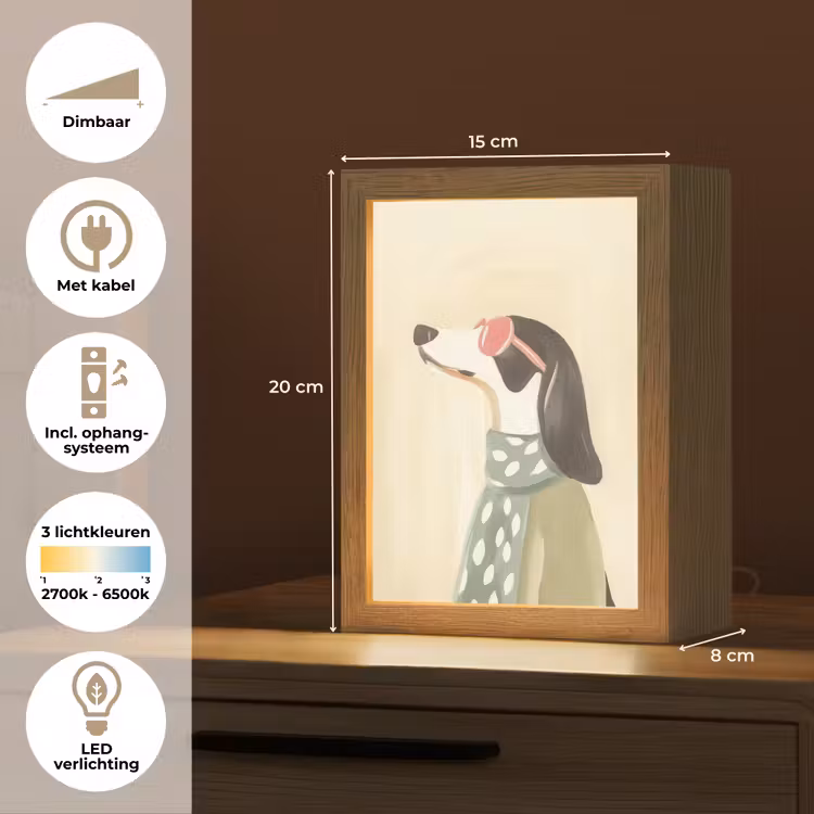 Hond - Zonnebril - Sjaal Light Box met kabel (Tafellamp) klein -USP_NL