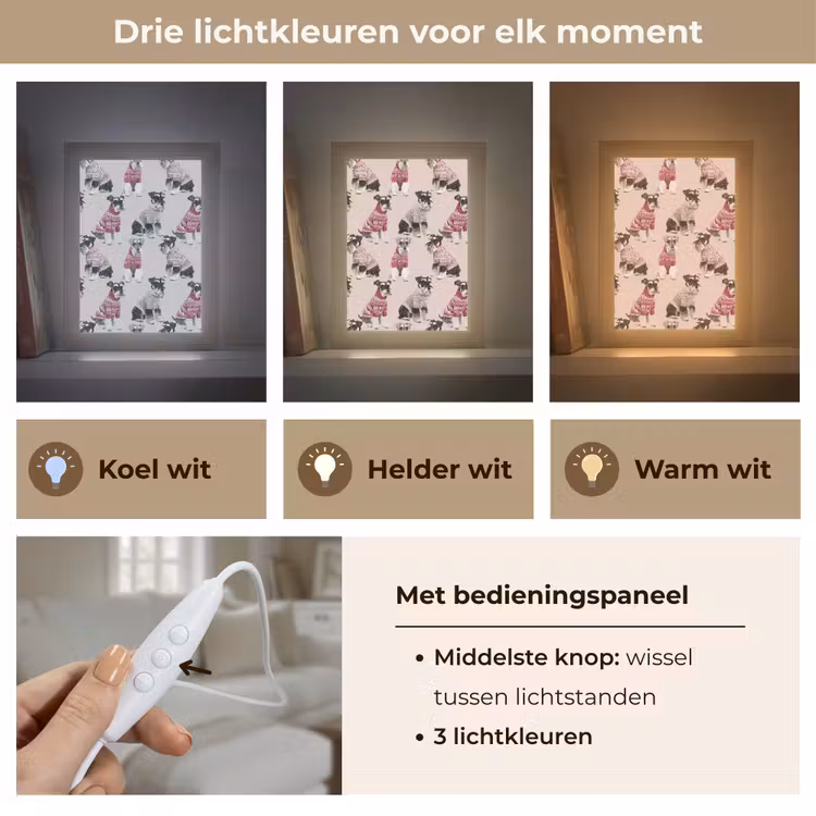 Honden - Truien - Rood Light Box met kabel (Tafellamp) klein 925 -USP_lichtkleurNL