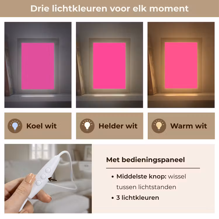 Hot - Fuchsia - Roze Light Box met kabel (Tafellamp) klein 925 -USP_lichtkleurNL