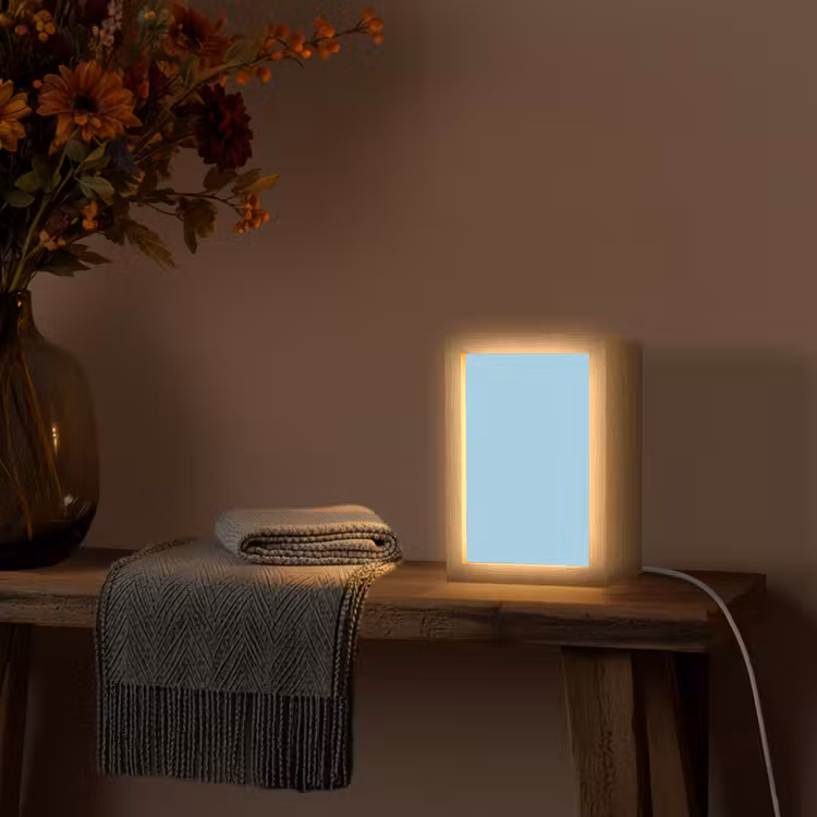 Ice - Blue - Blauw Light Box met kabel (Tafellamp) klein 925 -sfeer4