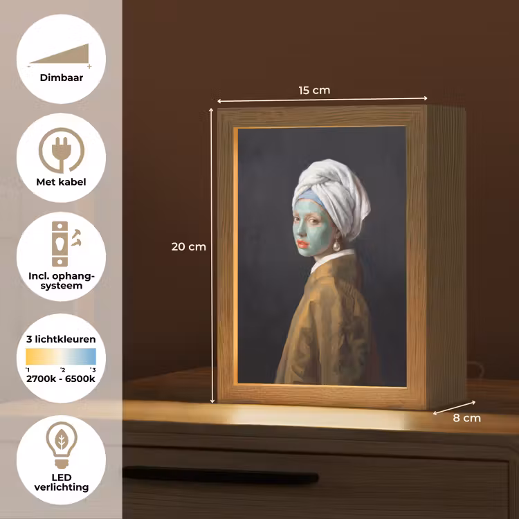Iconisch - Modern - Kleurrijk Light Box met kabel (Tafellamp) klein -USP_NL