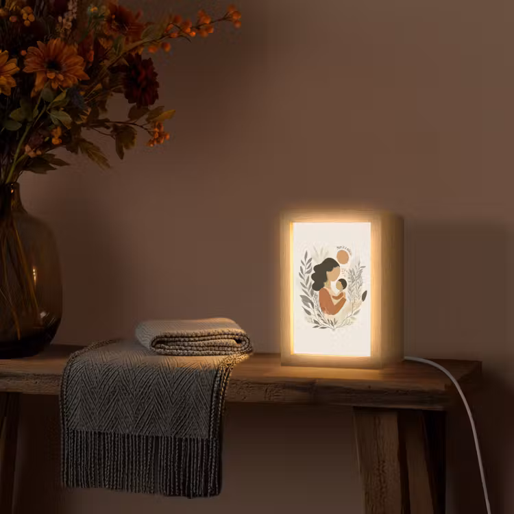 Illustratie - Quote - Moeder Light Box met kabel (Tafellamp) klein -sfeer4