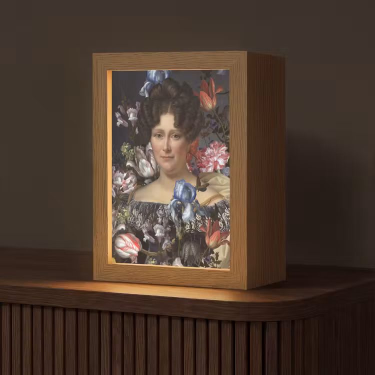 Johanna Henriette Engelen - Dubois Drahonet - Bloemen Light Box met kabel (Tafellamp) klein -z3d_website