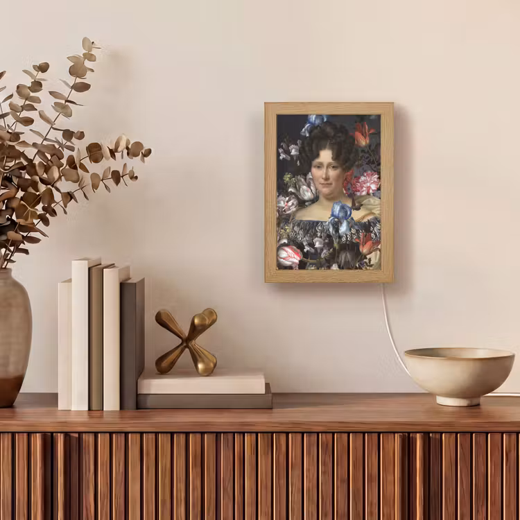 Johanna Henriette Engelen - Dubois Drahonet - Bloemen Light Box met kabel (Tafellamp) klein -sfeer2