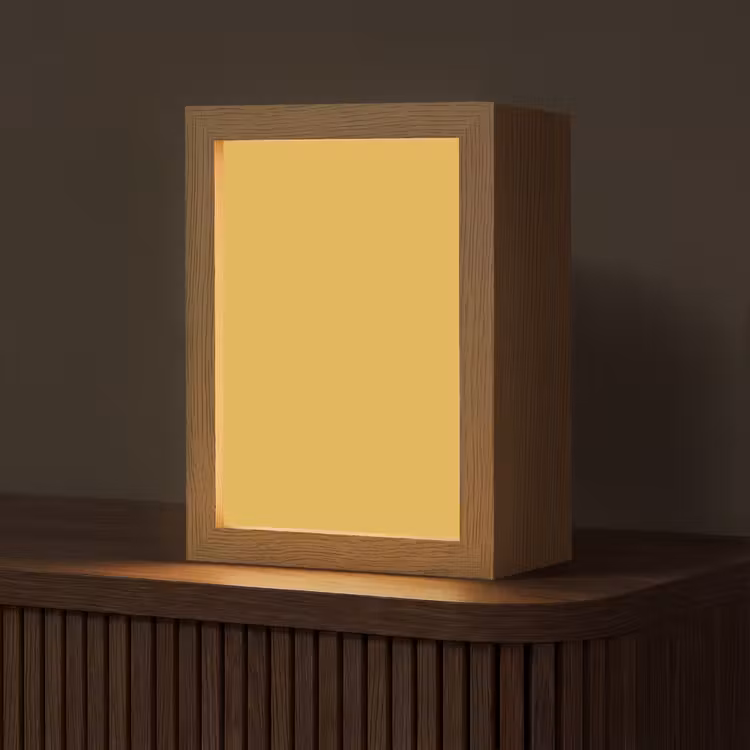 Joyful - Mustard - Geel Light Box met kabel (Tafellamp) klein 925 -z3d_website