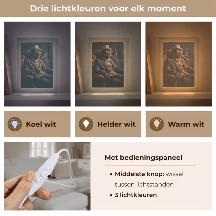 Kat - Pak - Oranje - Sigaar Light Box met kabel (Tafellamp) klein -USP_lichtkleurNL