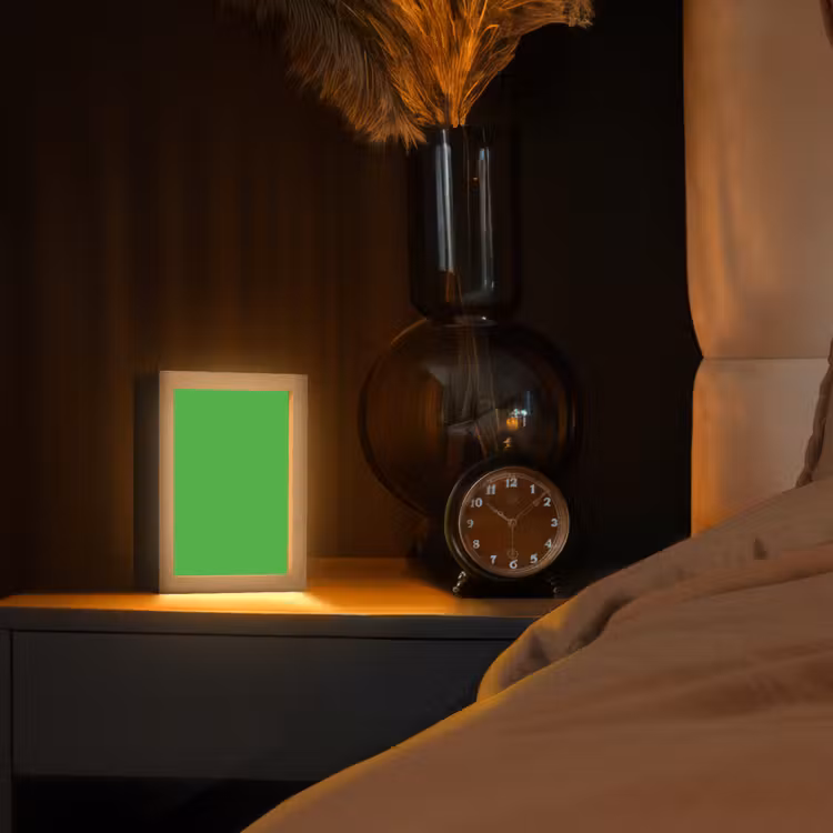 Kelly - Green - Groen Light Box met kabel (Tafellamp) klein 925 -sfeer1