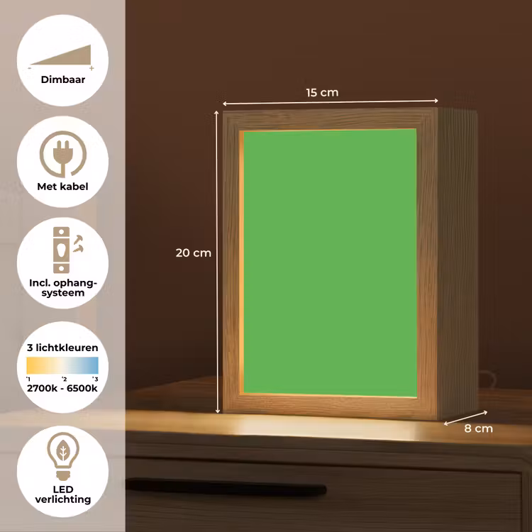 Kelly - Green - Groen Light Box met kabel (Tafellamp) klein 925 -USP_NL