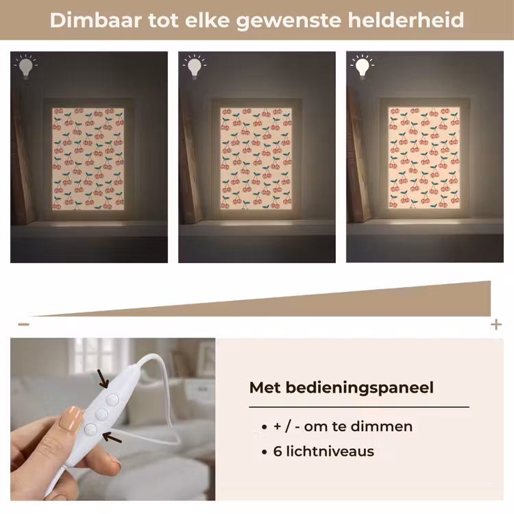 Kers - Disco - Patroon Light Box met kabel (Tafellamp) klein 925 -USP_dimbaarNL