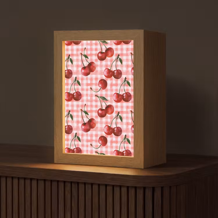 Kersen - Blokken - Rood Light Box met kabel (Tafellamp) klein 925 -z3d_website