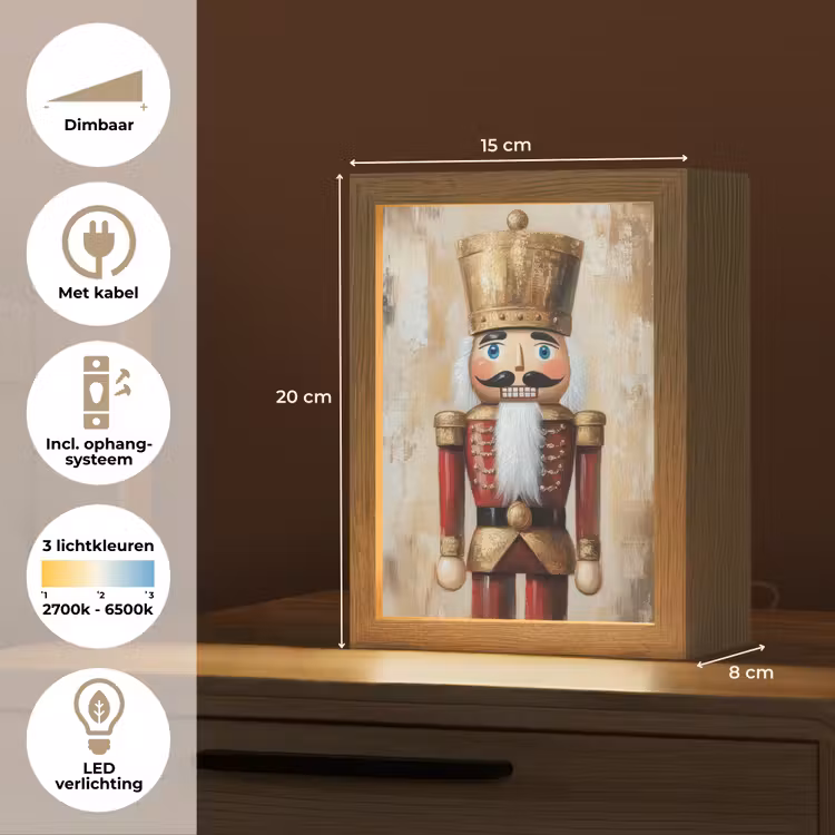 Kerst - Poppetje - Abstract Light Box met kabel (Tafellamp) klein -USP_NL