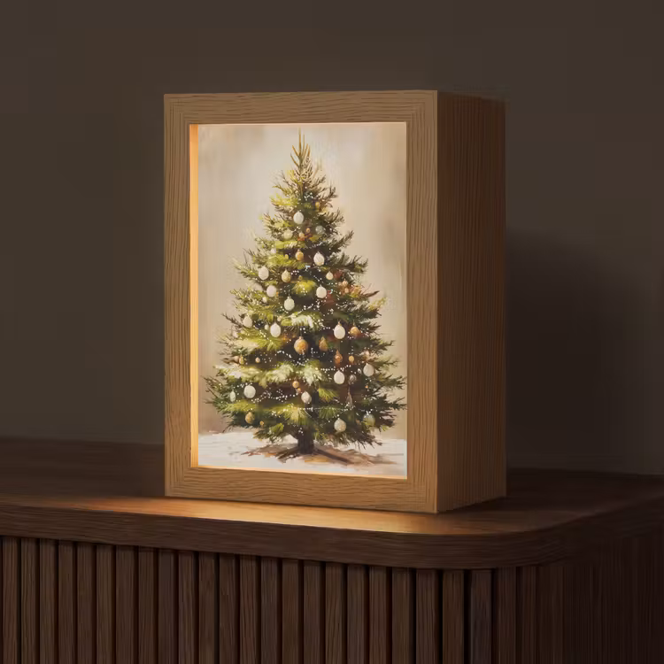Kerst - Sfeer - Groen Light Box met kabel (Tafellamp) klein -z3d_website