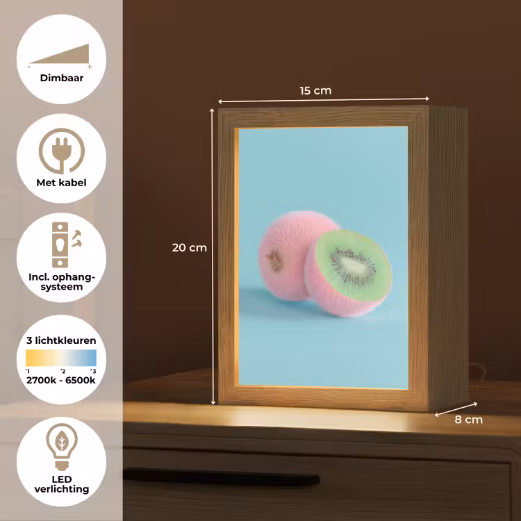 Kiwi - Blauw - Surrealistisch Light Box met kabel (Tafellamp) klein -USP_NL
